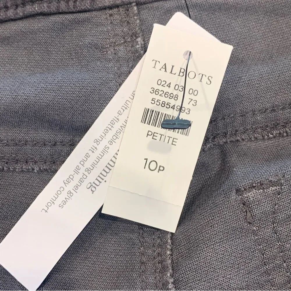 Talbots Velveteen Straight Leg Pants Size 10P Gray - Picture 6 of 12